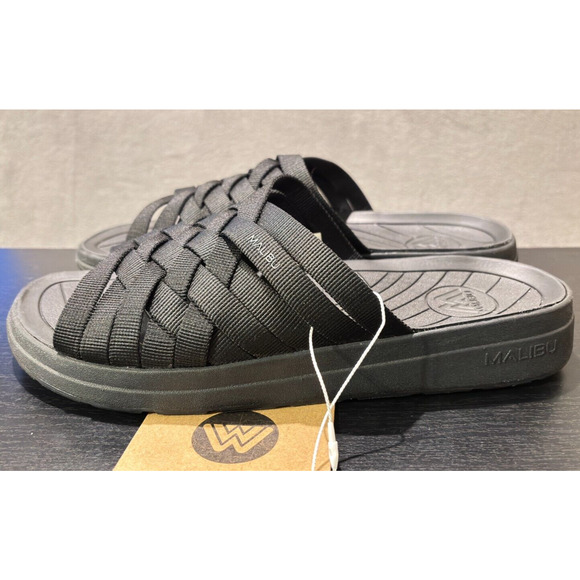 MALIBU SANDALS Zuma EVA Rubber Nylon Black Men's Size 13 Sandals - Picture 5 of 9